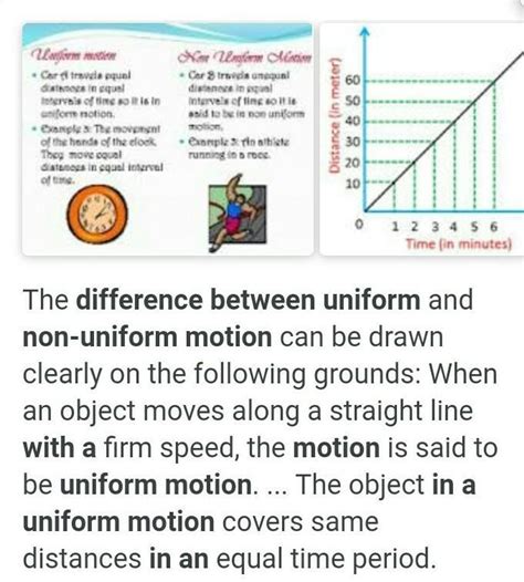 distinguish between uniform motion and non uniform motion. is uniformly ...