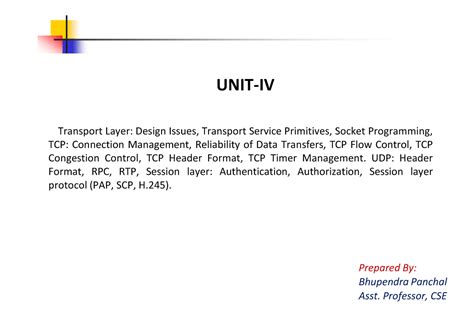 4.1 Transport Layer - Design notes for sem - UNIT-IV Transport Layer ...