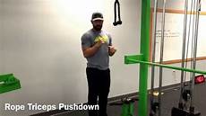 Tricep Rope Pushdown 915 Gym Tutorial YouTube