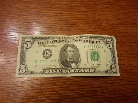 Vintage Five Dollar $5 Bill Series 1981A Circulated Paper Bill Money ...