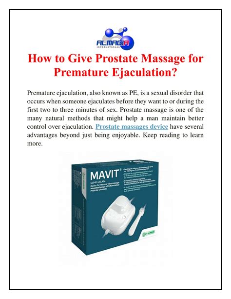 PPT - How to Give Prostate Massage for Premature Ejaculation PowerPoint ...