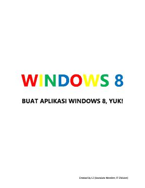 Fillable Online socs binus ac WINDOWS 8 - School of Computer Science ...