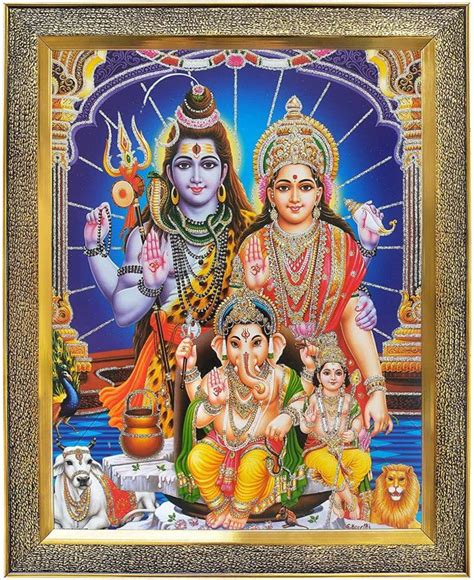 koshtak Shiva Parvati with Ganesh and kartikeya ji/Shiv parivar with ...