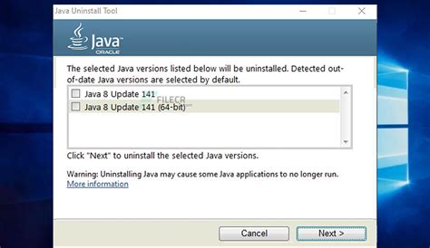 Java Uninstall Tool 的图像结果