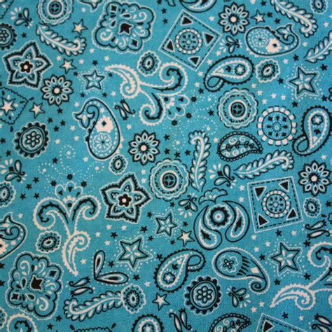 Bandana Print Royal Blue and White Flannel | Sew Materialistic