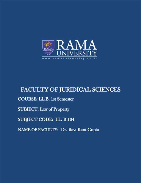 easementary notes - FACULTY OF JURIDICAL SCIENCES COURSE: LL. 1st ...