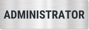 Mindcraftz Administrator Sign Board Silver Color Sticker | Pack of 3 ...