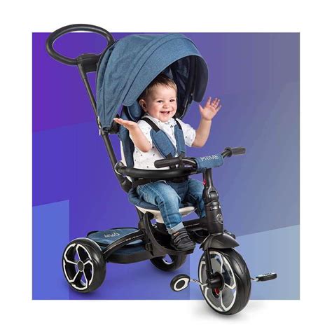 QPlay Prime 6 in 1 Reclinable and 360 ° Rotating Child Seat Trike ...