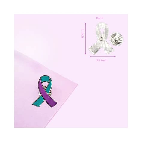 Buy Suicide Prevention Awareness Ribbon Pin Purple & Teal Awareness ...
