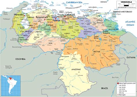 Venezuela Map (Political) - Worldometer