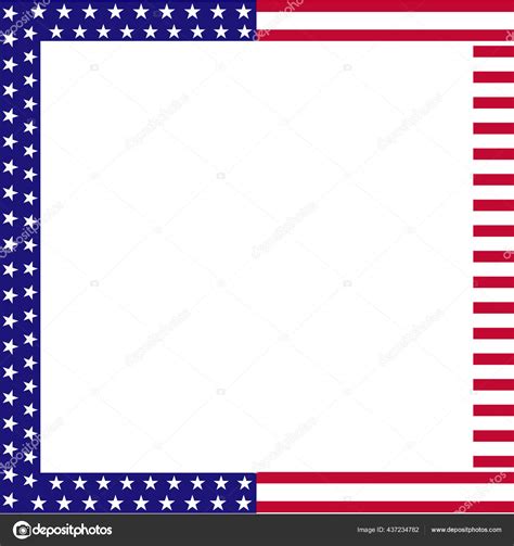 Patriotic Flag Border American Flag Clipart Borders. Patriotic Clip