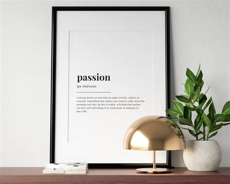 PASSION DEFINITION PRINT Wall Art Print Passion Print - Etsy