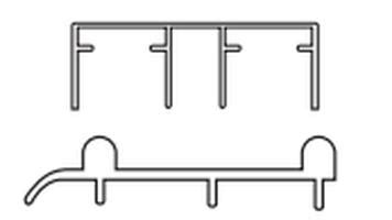 CWFT 03 Aluminium Finish Sliding Double Track - 2440 mm