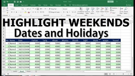 How to Color Weekends in Excel 的图像结果