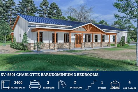 3 Bedroom Barndominium House Plans – Barndominium Plans