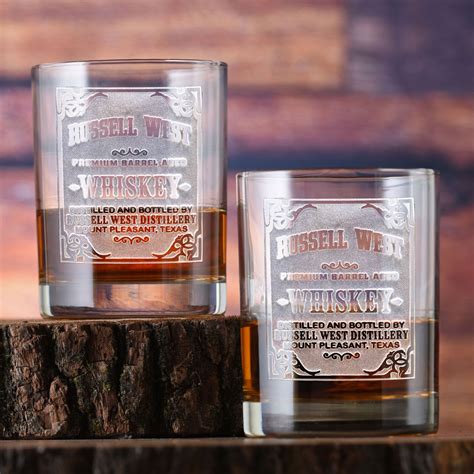 Engraved Whiskey Glasses, Personalized Bourbon Tumblers