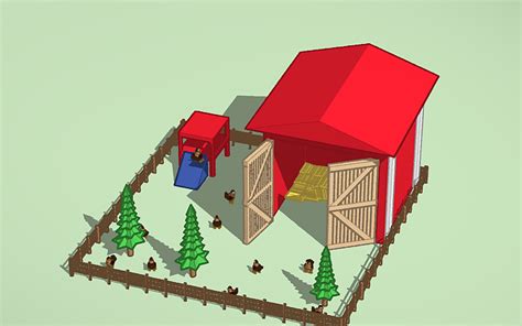 3D design Chickens around the farm - Tinkercad