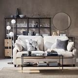 SIMRISHAMN floor lamp, chrome-plated/opal white glass - IKEA