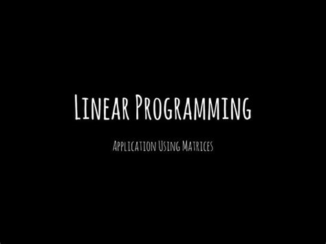 Image result for Linear Programming Algorithms