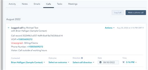 HubSpot Phone Call Transcript 的图像结果
