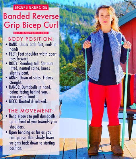 Band Reverse Grip Bicep Curl - Inspireful Women