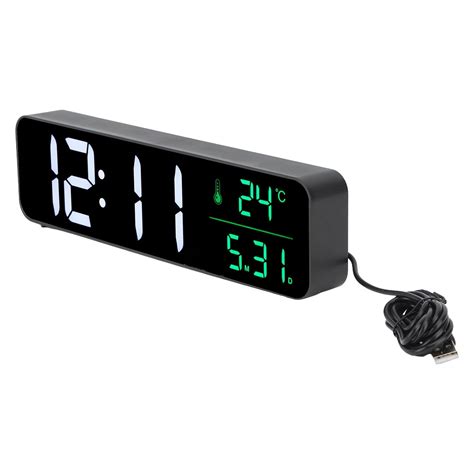 Buy Digital Clock, 40 Musics Music LED Digital Alarm Clock USB 5V 1A 5 ...