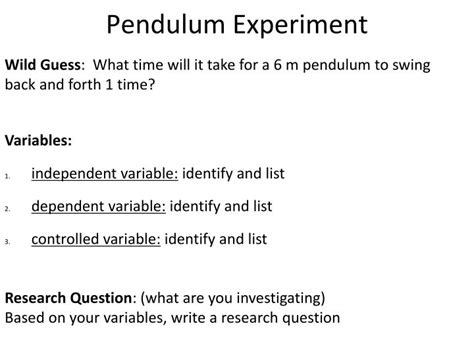 Pendulum Experiment Lab 的图像结果