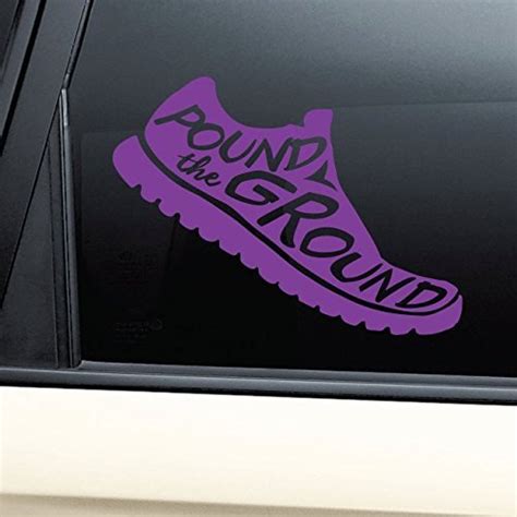 Pound the Ground 5k 10k 13.1 26.2 Marathon Runner Vinyl Decal Laptop ...