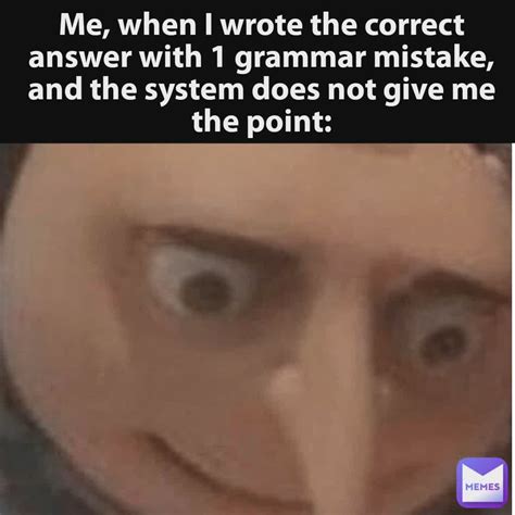Image result for Grammar Error Meme