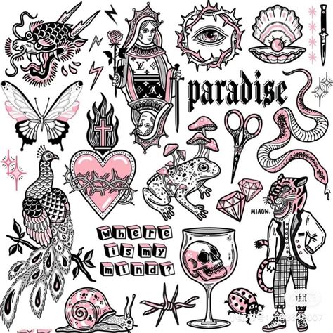 Get Free Printable Tattoo Flash Sheets – Easy Designs! - Printables for ...