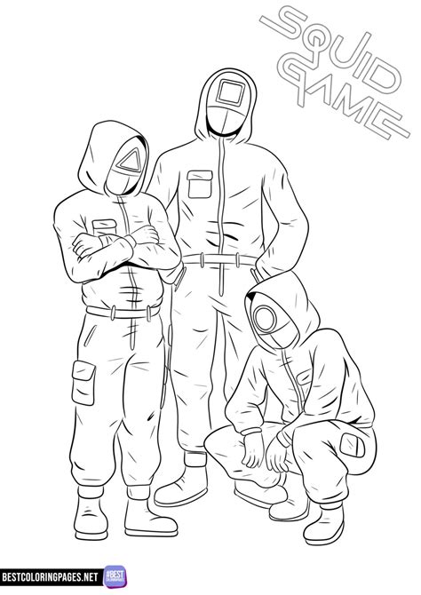 Squid Game coloring pages - Bestcoloringpages.net