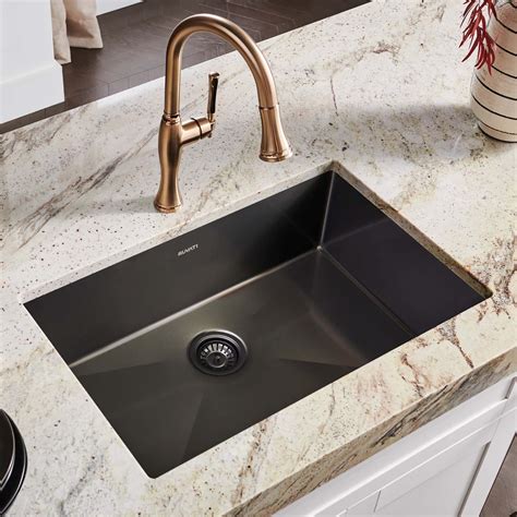 Kitchen Sinks | Black stainless steel kitchen, Black stainless steel ...