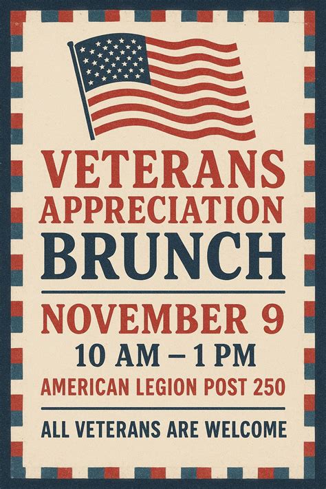 Veterans Appreciation Brunch, American Legion Post 250, Theodore, 9 ...