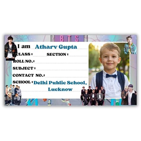 Kids Name Slips & School Labels | Custom Photo Name Tags – Aanya Centric