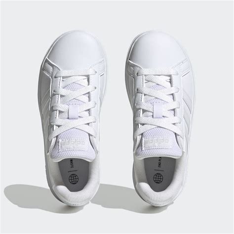 Kids Shoes - Grand Court Lifestyle Tennis Lace-Up Shoes - White ...