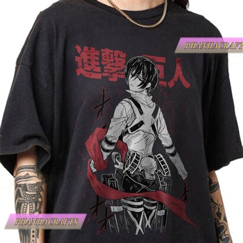 Anime Titan Mikasa Shirt, Titan Mikasa 90s Vintage Shirt, Attack on ...