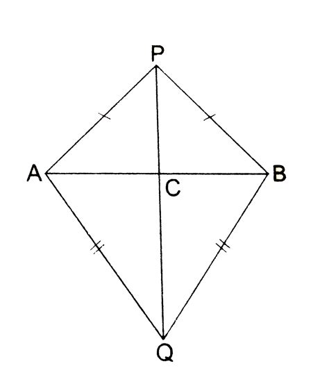 In the given figure, AB is a line segment. P and Q are points on ...