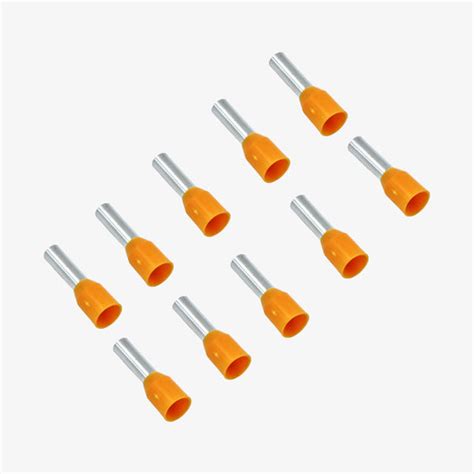 4 sqmm Insulated Terminal Ferrule End Lug (Pack of 10) Crimp Wire Lugs ...