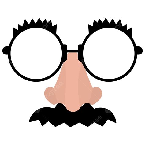 Funny Eyewear Big Nose With Moustache, Accecories, Funny, Glasses PNG ...