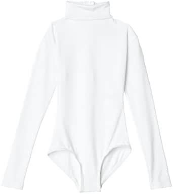 Buy Capezio Little Girls' Turtleneck Long Sleeve Leotard,White,I ( 6-8 ...