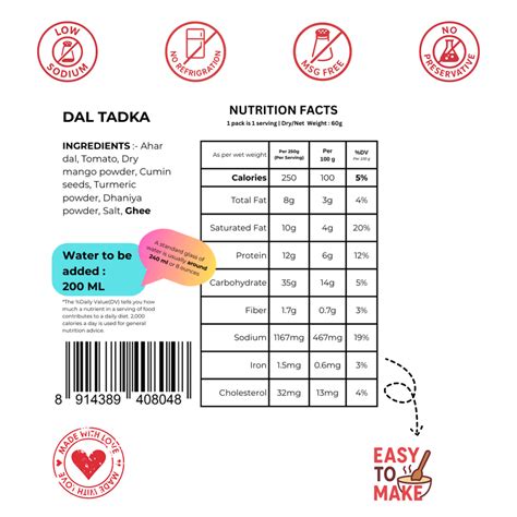 Instant Dal Tadka Ready To Eat Preservative Free Dried Food – DryM Foods