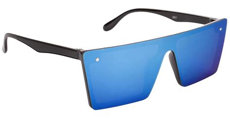 Buy NuVew Unilens Singles Mirrored Rim-Less Rectangular Unisex ...