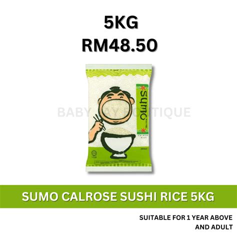 [5KG] SUMO CALROSE SUSHI RICE | Shopee Malaysia