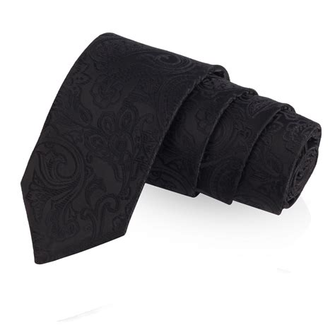 Buy The Black Spike Black Colored Microfiber Necktie For Men | Genuine ...
