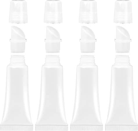 Hunky Dory 4pcs 5ml Transparent Unbreakable Lip Gloss Tubes, Empty ...