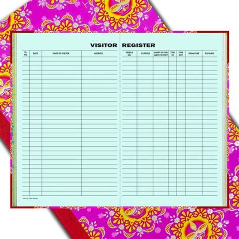 ANVIS Visitor Register Book | 50 Sheets | 100 Pages | Hard Bound 1-Part ...