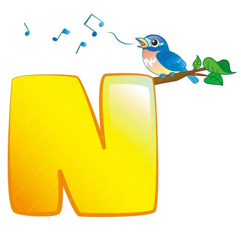 Premium Vector | Illustration of isolated animal alphabet N with ...