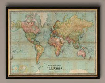 Large Framed World Map 的图像结果