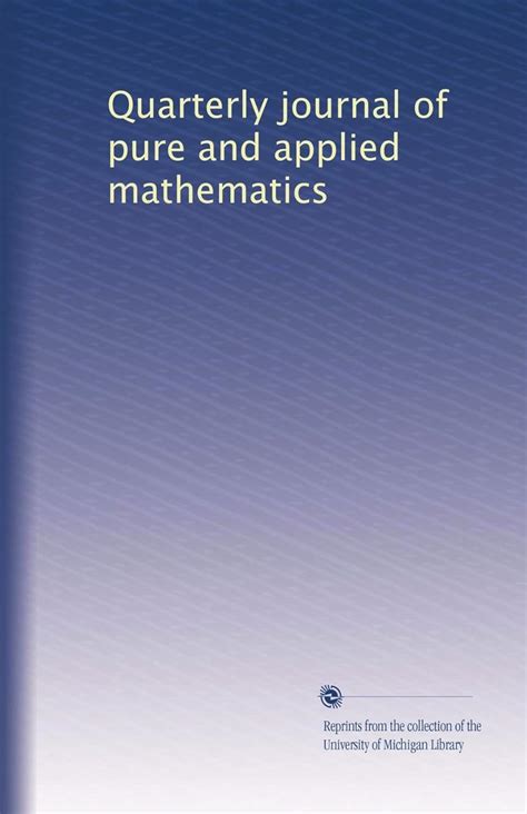 Quarterly journal of pure and applied mathematics : Amazon.in: Books