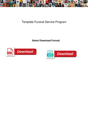 Fillable Online Template Funeral Service Program. Template Funeral ...